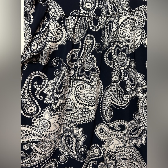 Emma & Michele Dress Women’s L Long Sleeve A-Line Paisley Stretch Pockets boho - Picture 15 of 16